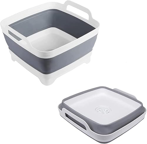 MontNorth Collapsible Wash Basin with Drain Plug.