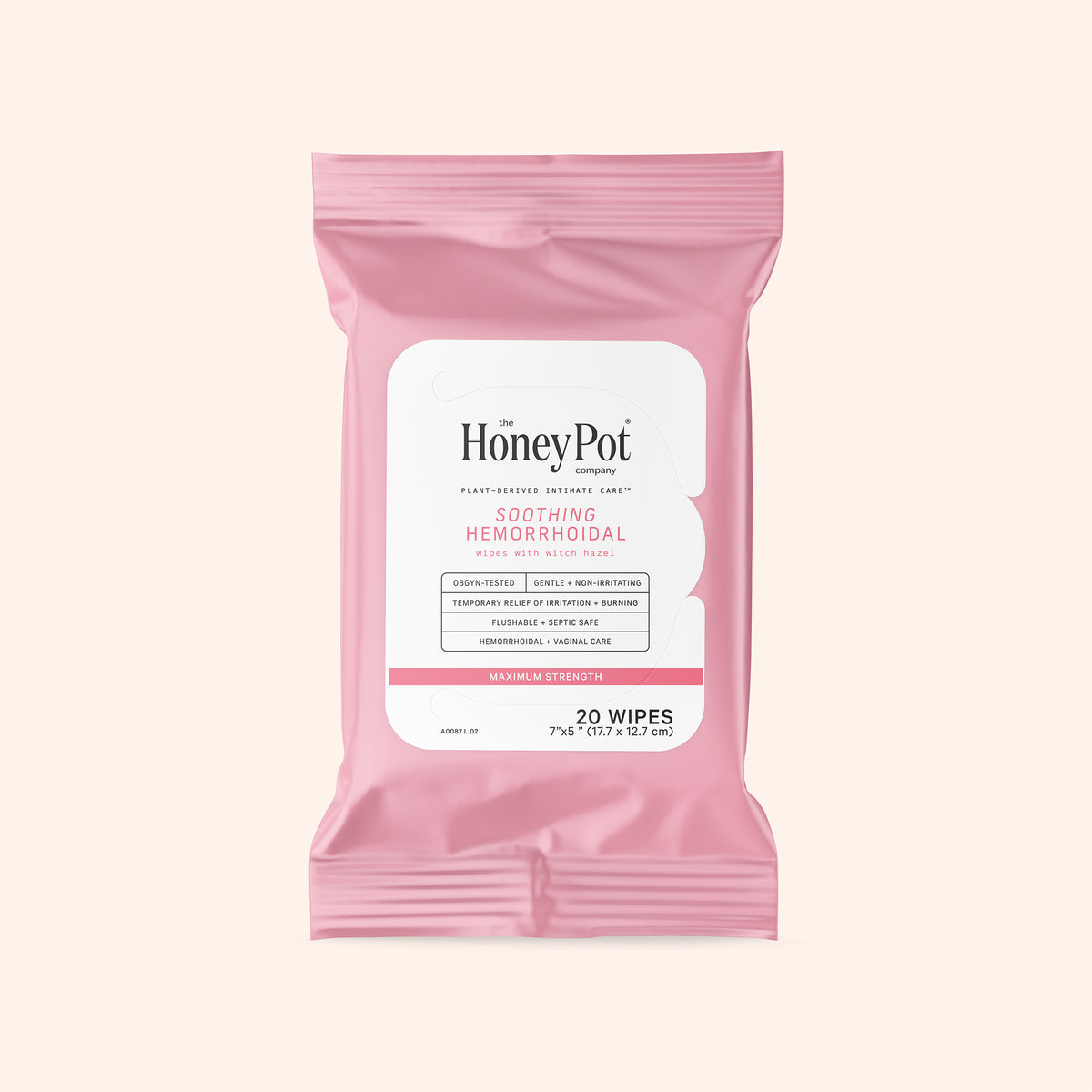 Honey Pot Soothing Witch Hazel Hemorrhoidal Wipes - $9.88.