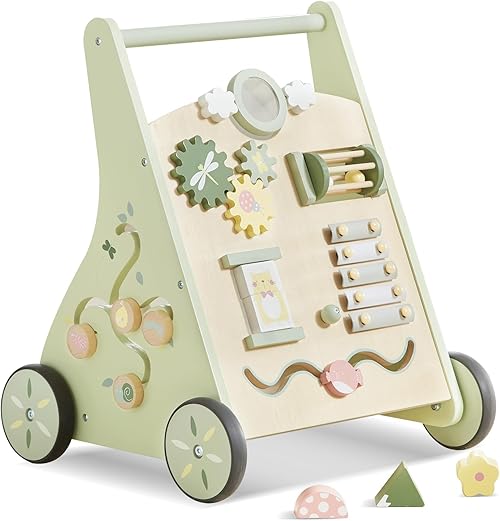 Beright  Wooden Push and Pull Learning Activity Walker.