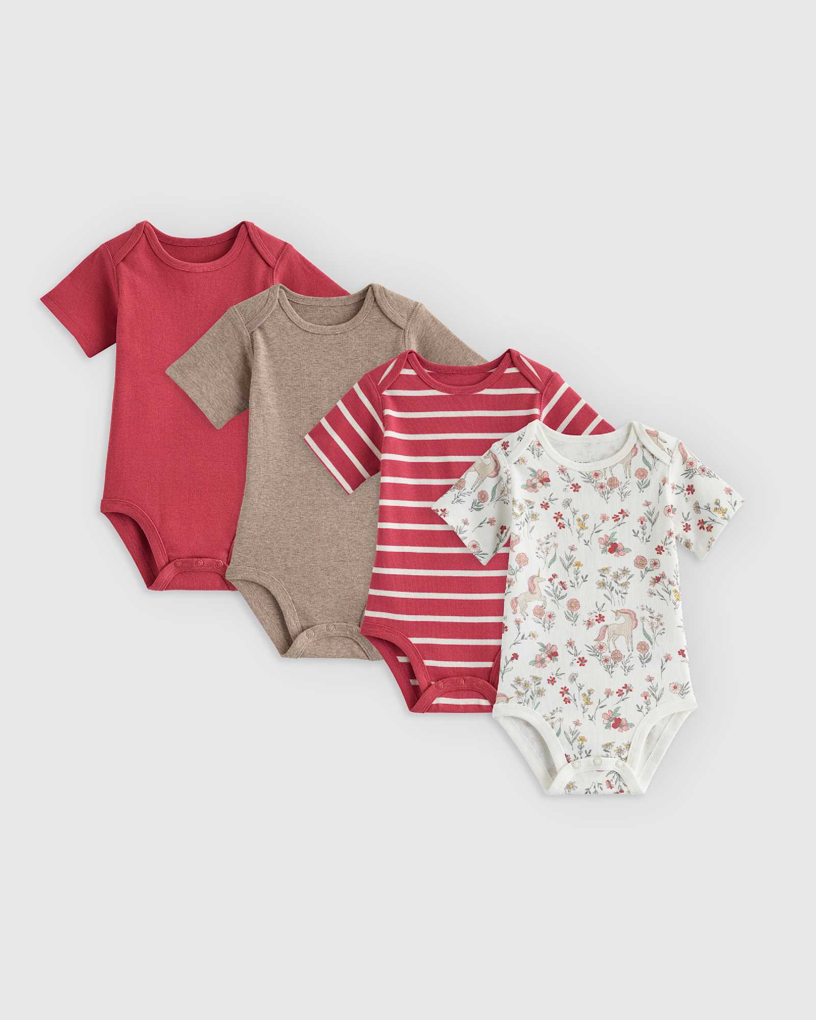 Quince 100% Organic Cotton Bodysuit 4-Pack.