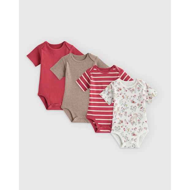 Quince 100% Organic Cotton Bodysuit 4-Pack.