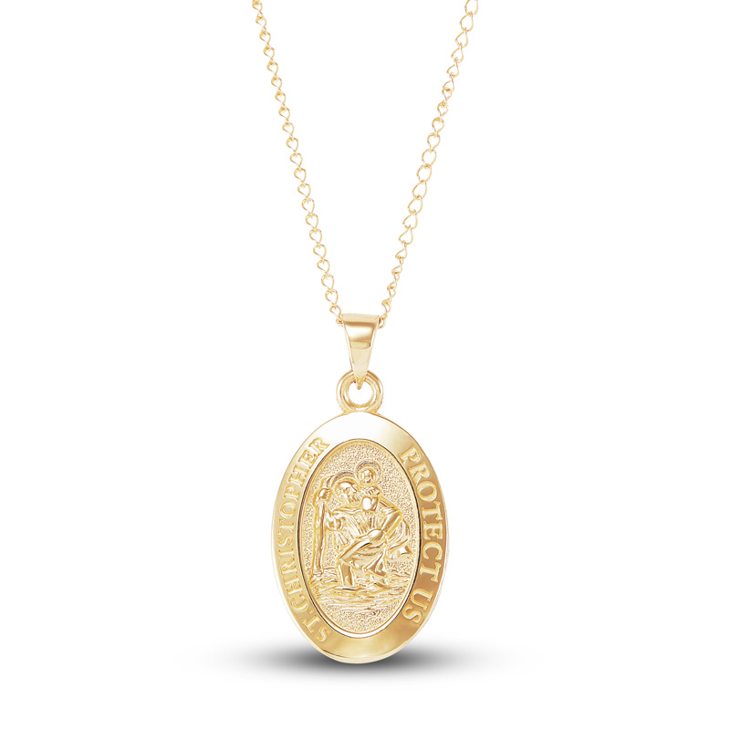 Jared Children’s St. Christopher Pendant Necklace 14K Yellow Gold Offer.