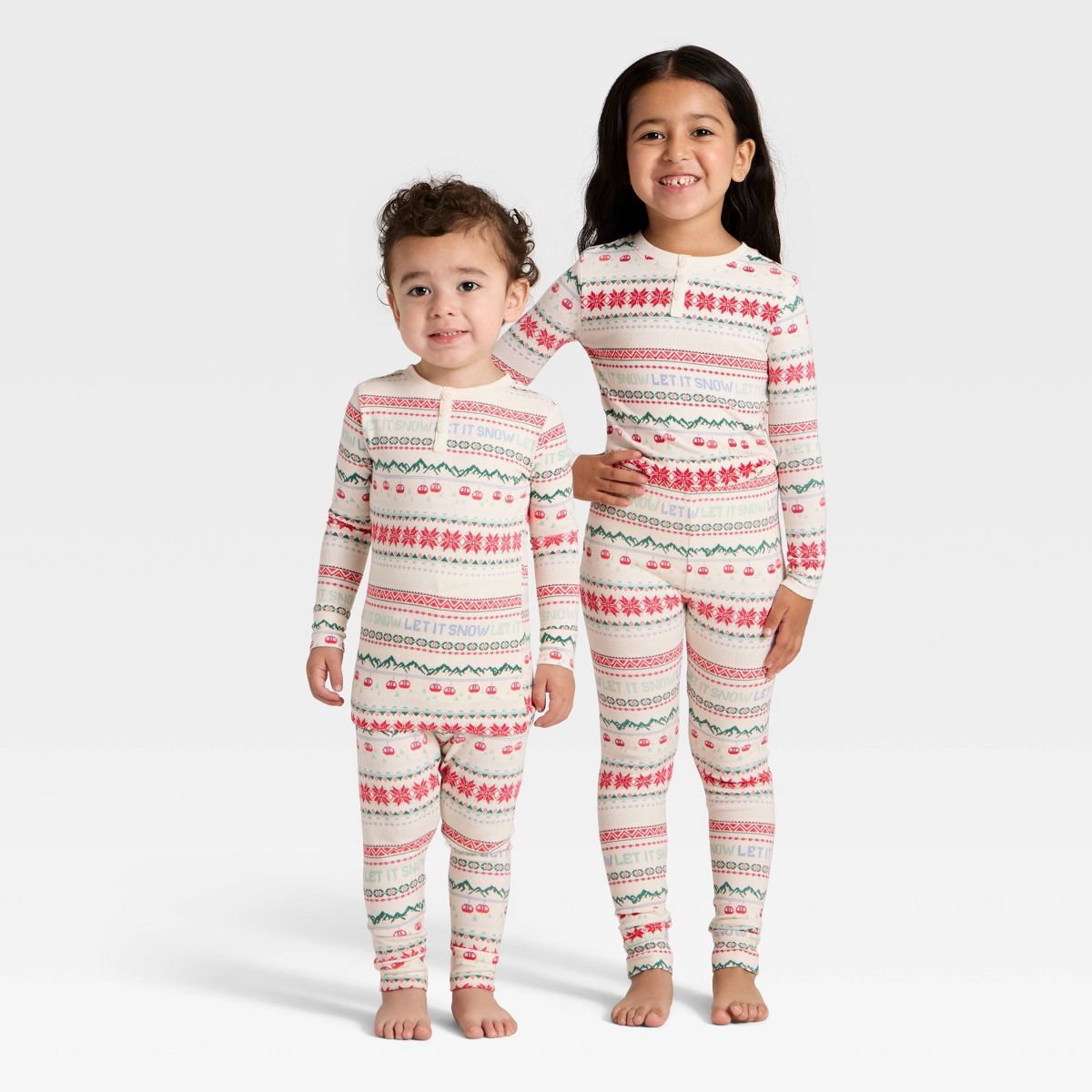 "Let it Snow" Fair Isle Matching Family Pajamas.