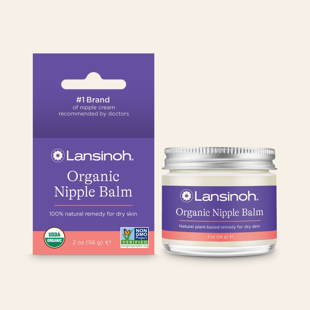 Lansinoh Organic Nipple Butter, Nipple Cream Safe for Breastfeeding Baby, Postpartum Essentials for Mom, 2 Ounces