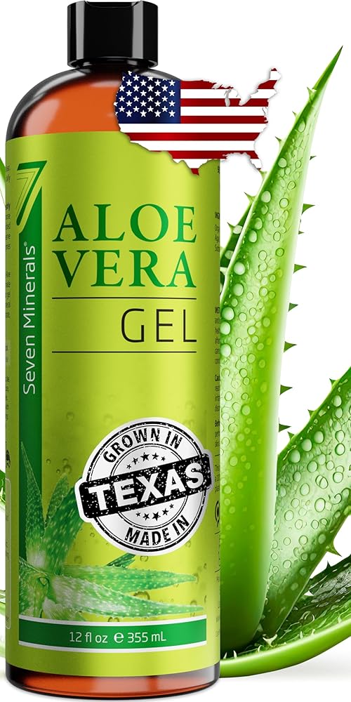 Seven Minerals  Organic Aloe Vera Gel.