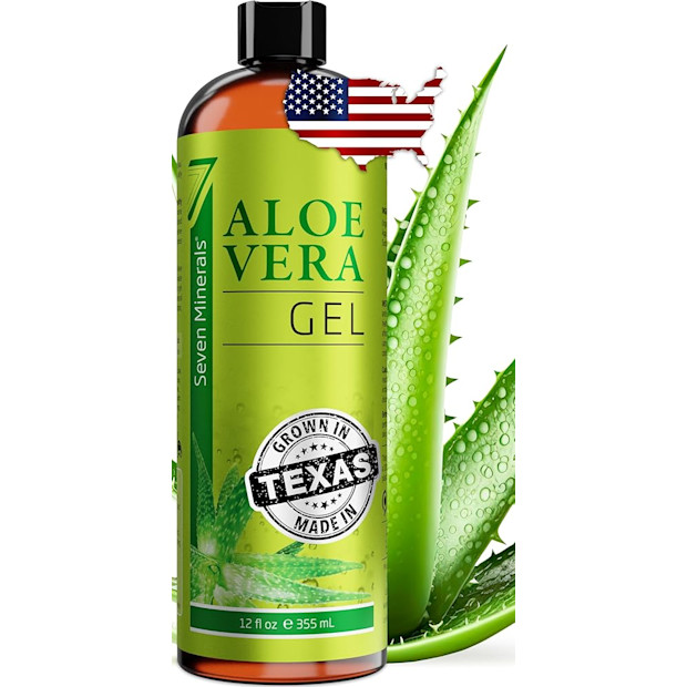 Seven Minerals Organic Aloe Vera Gel.
