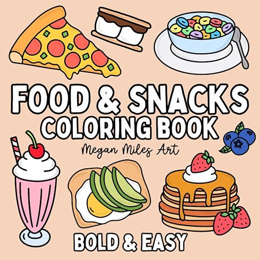 Meg Publishing Food & Snacks Coloring Book.
