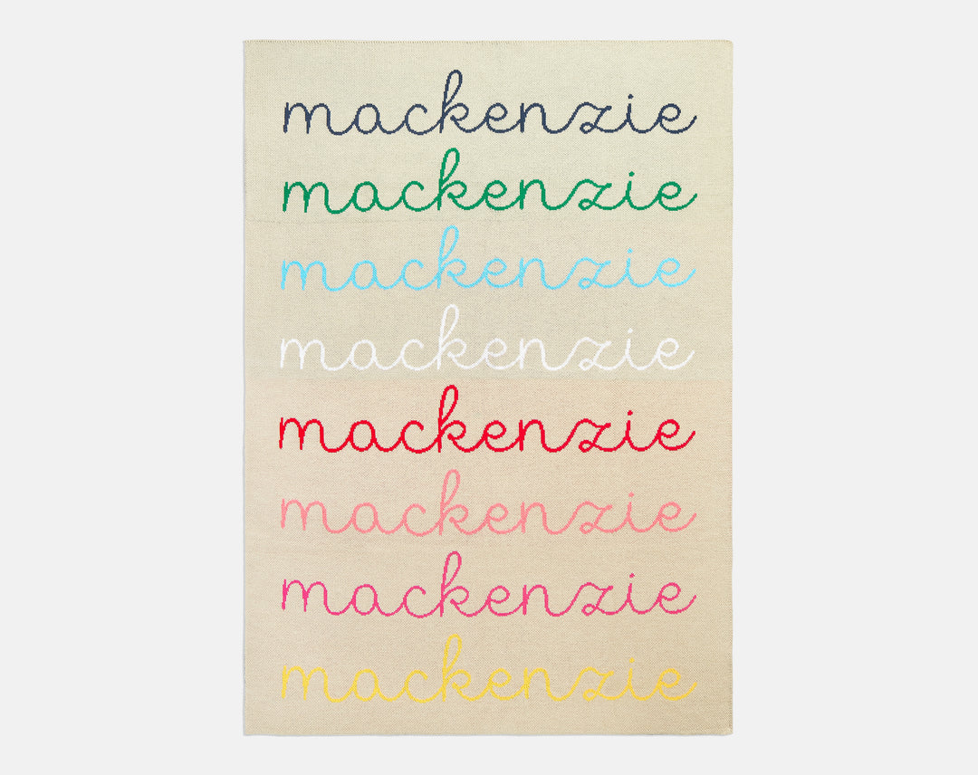 Script Ombre Name Custom Blanket.