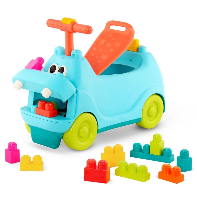 B. toys Ride On Toy with Blocks.
