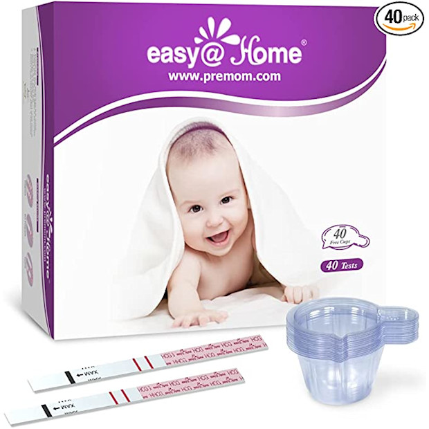 Easy@Home Pregnancy Test Strips with 40 Large Urine Cups