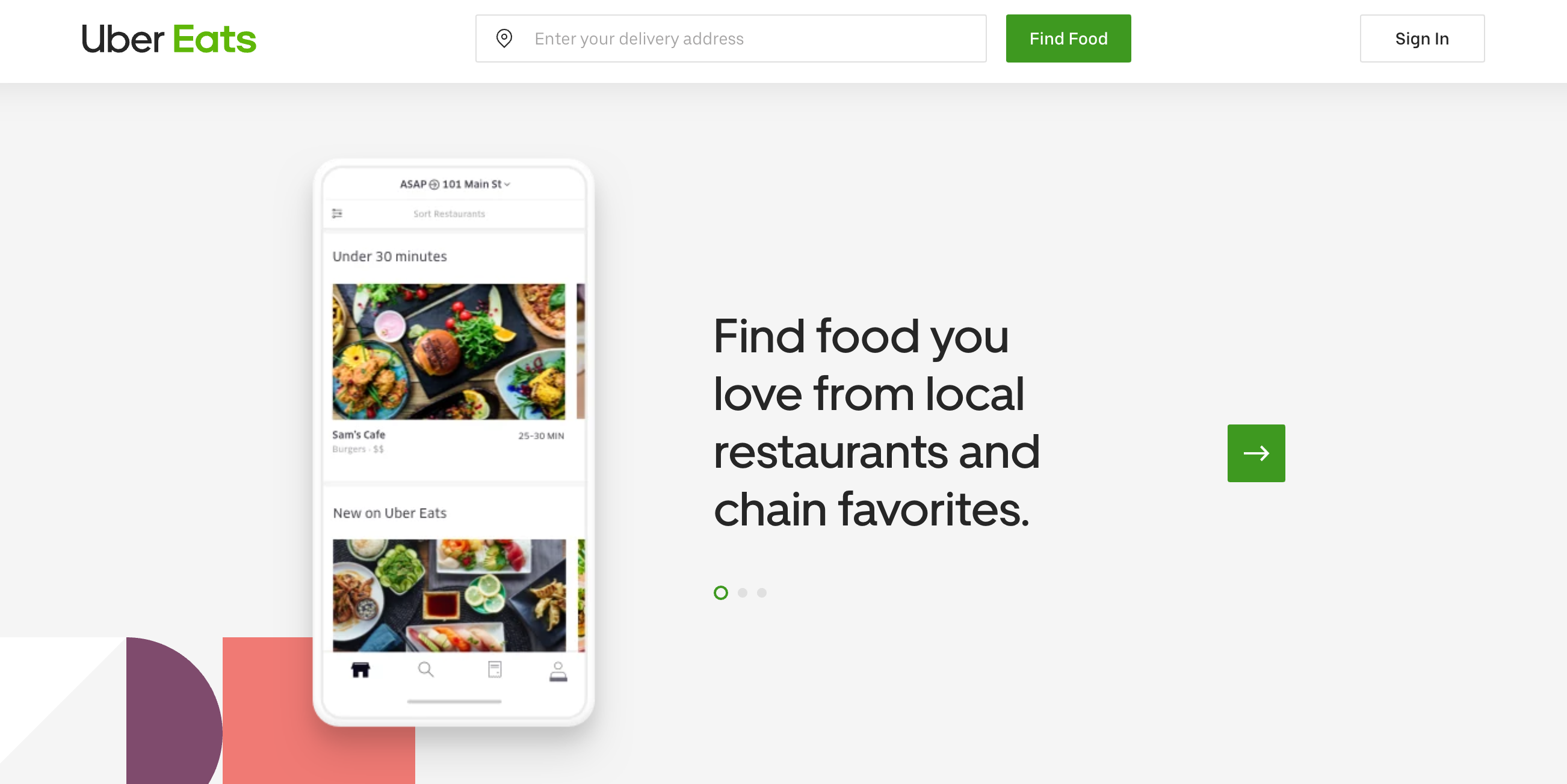 Uber Eats - $4.99 delivery fee.