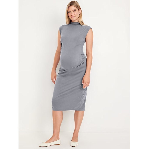 Old Navy Maternity Mock-Neck Midi Dress.