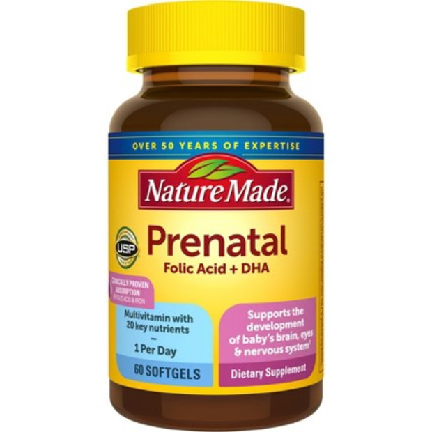 Nature Made Prenatal with Folic Acid and DHA Softgels - 60 servings - $18.69.