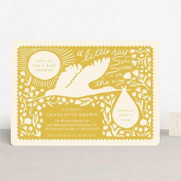 Sunshine Baby Shower Invitations.