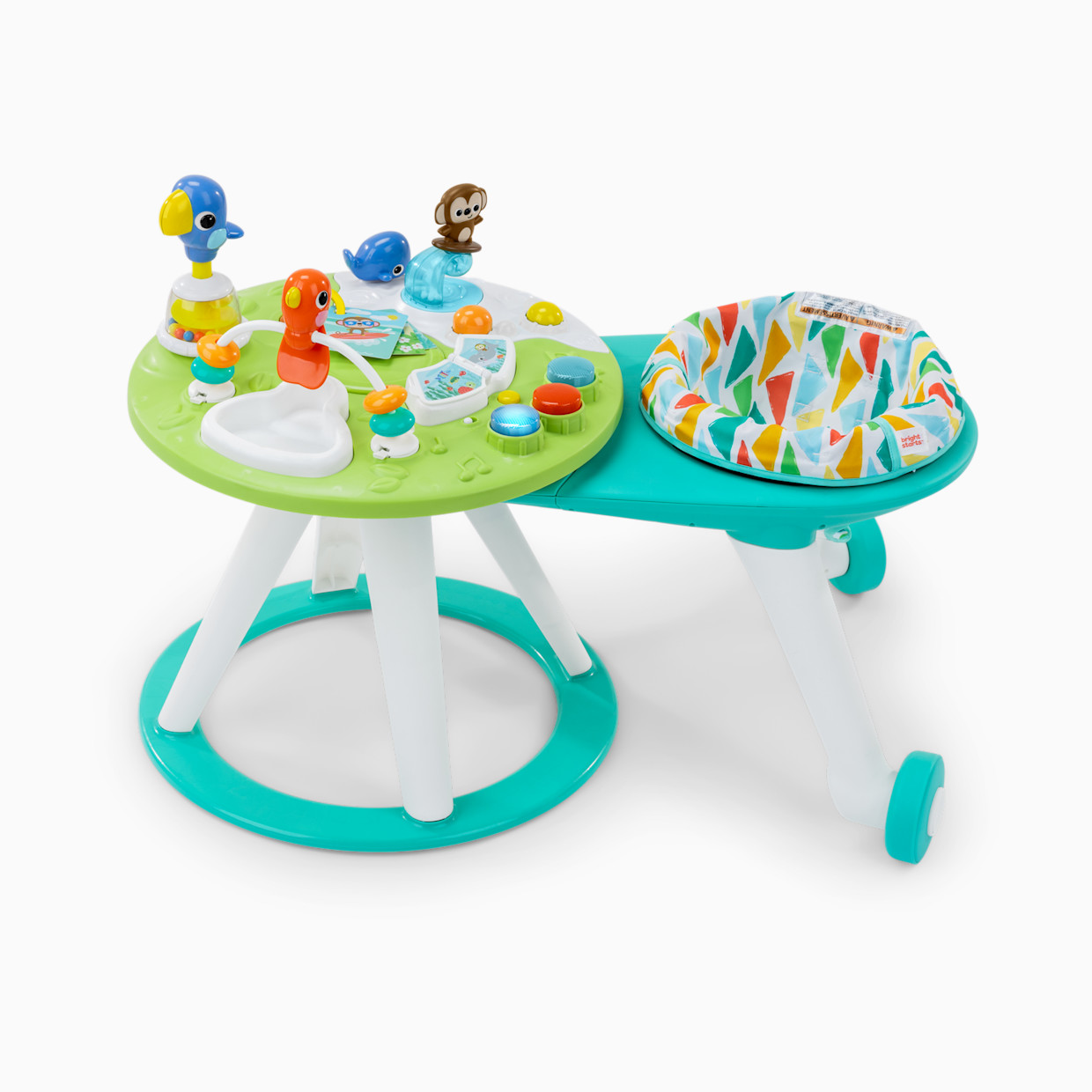 Bright Starts Around We Go 2-in-1 Walk-Around Baby Activity Center and Table - Tropic Cool.