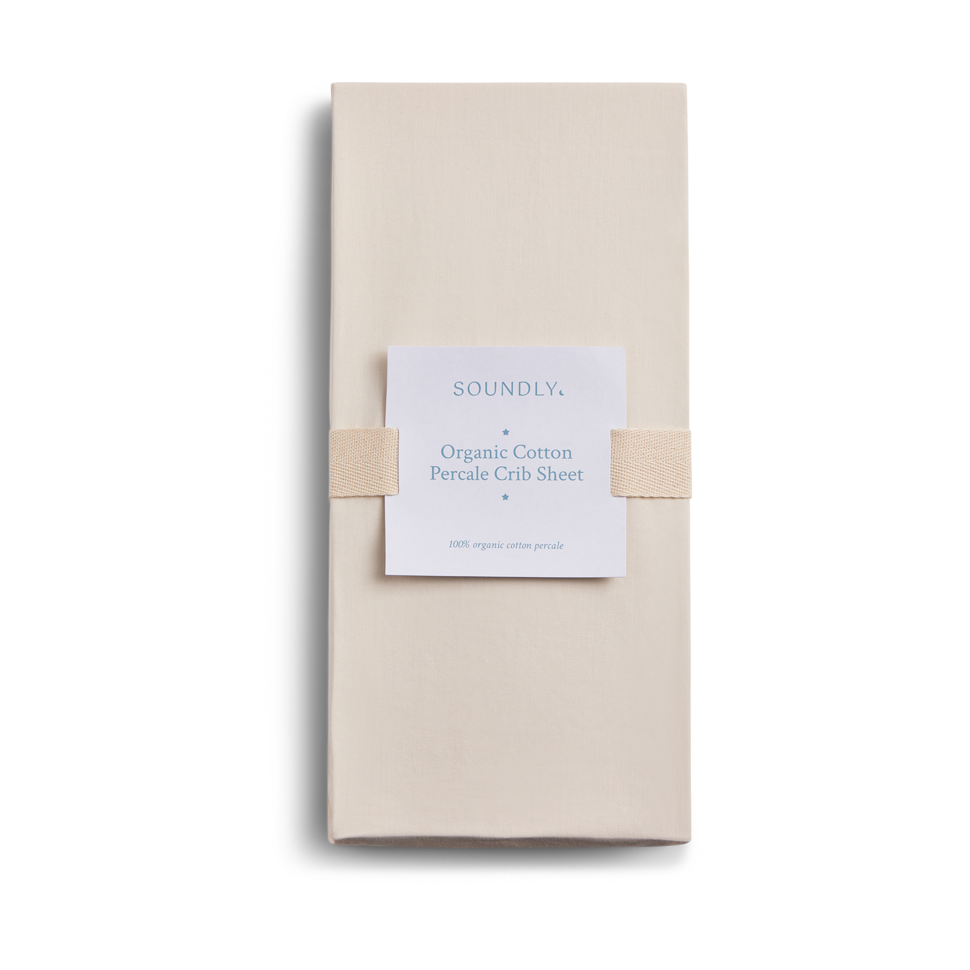 Soundly Percale Organic Crib Sheet.