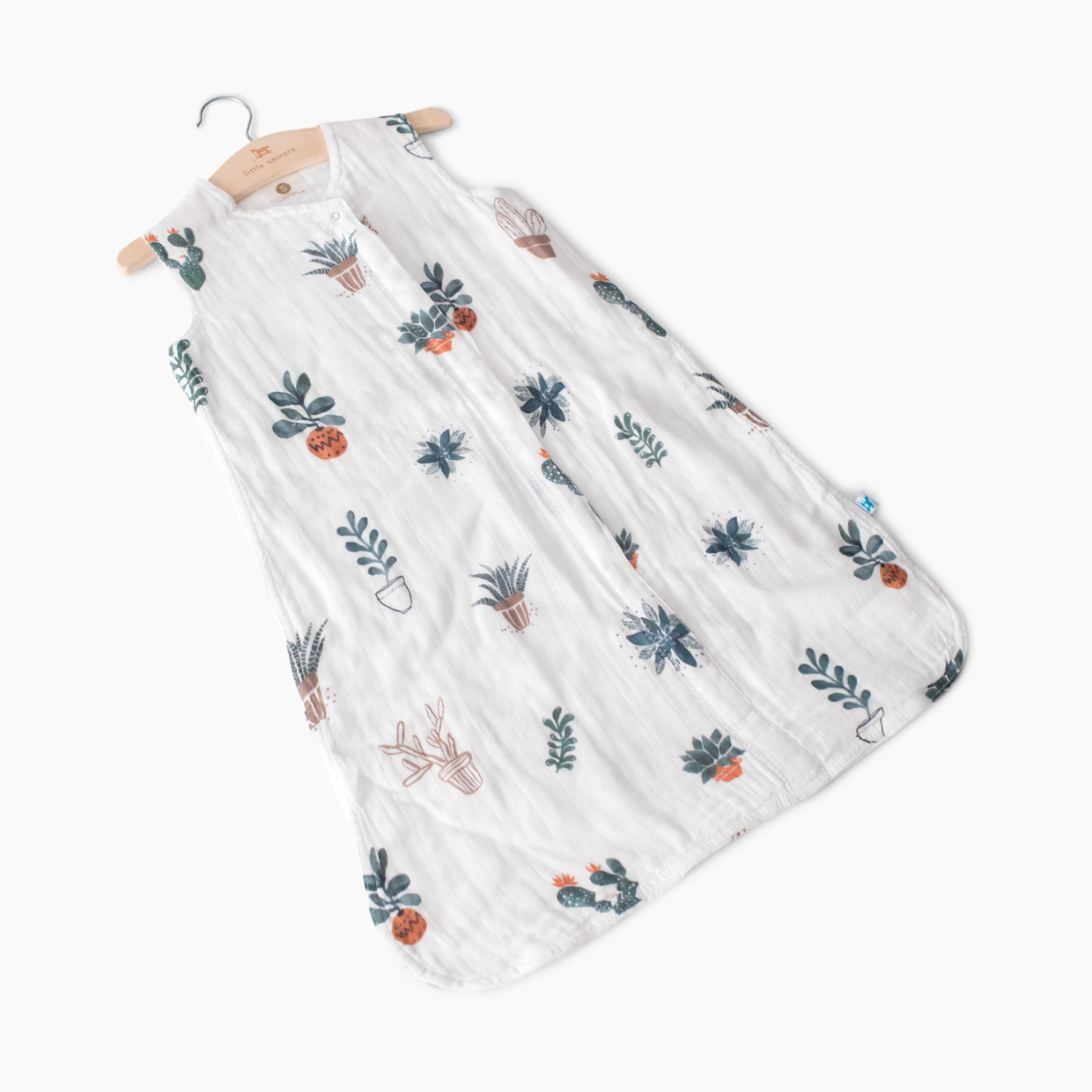 Little Unicorn Cotton Muslin Sleep Bag - Prickle Pots, Small.