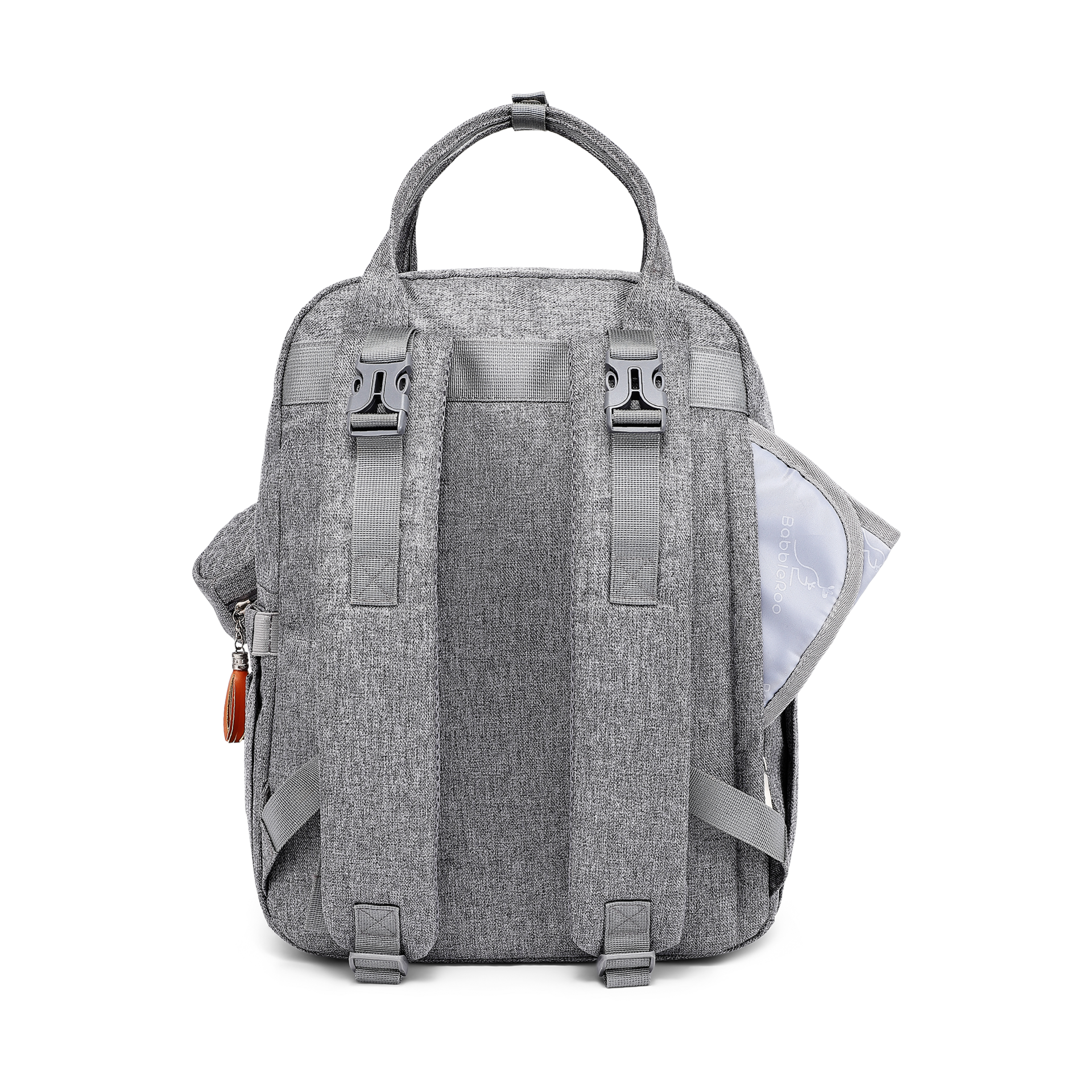Babbleroo Original Diaper Bag Backpack - Light Grey.