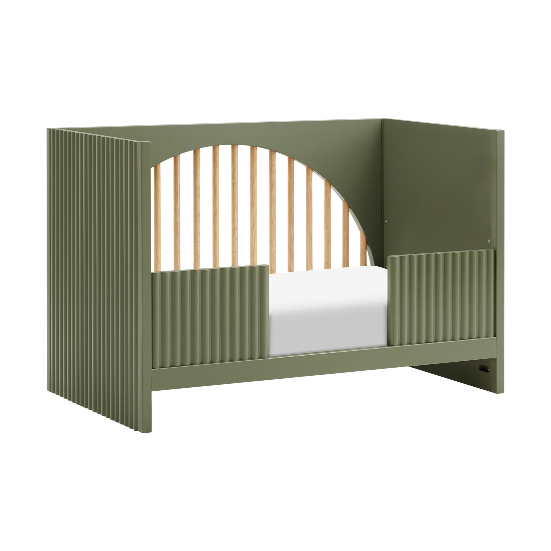 babyletto Moab 3-in-1 Convertible Crib - Olive/Ash.