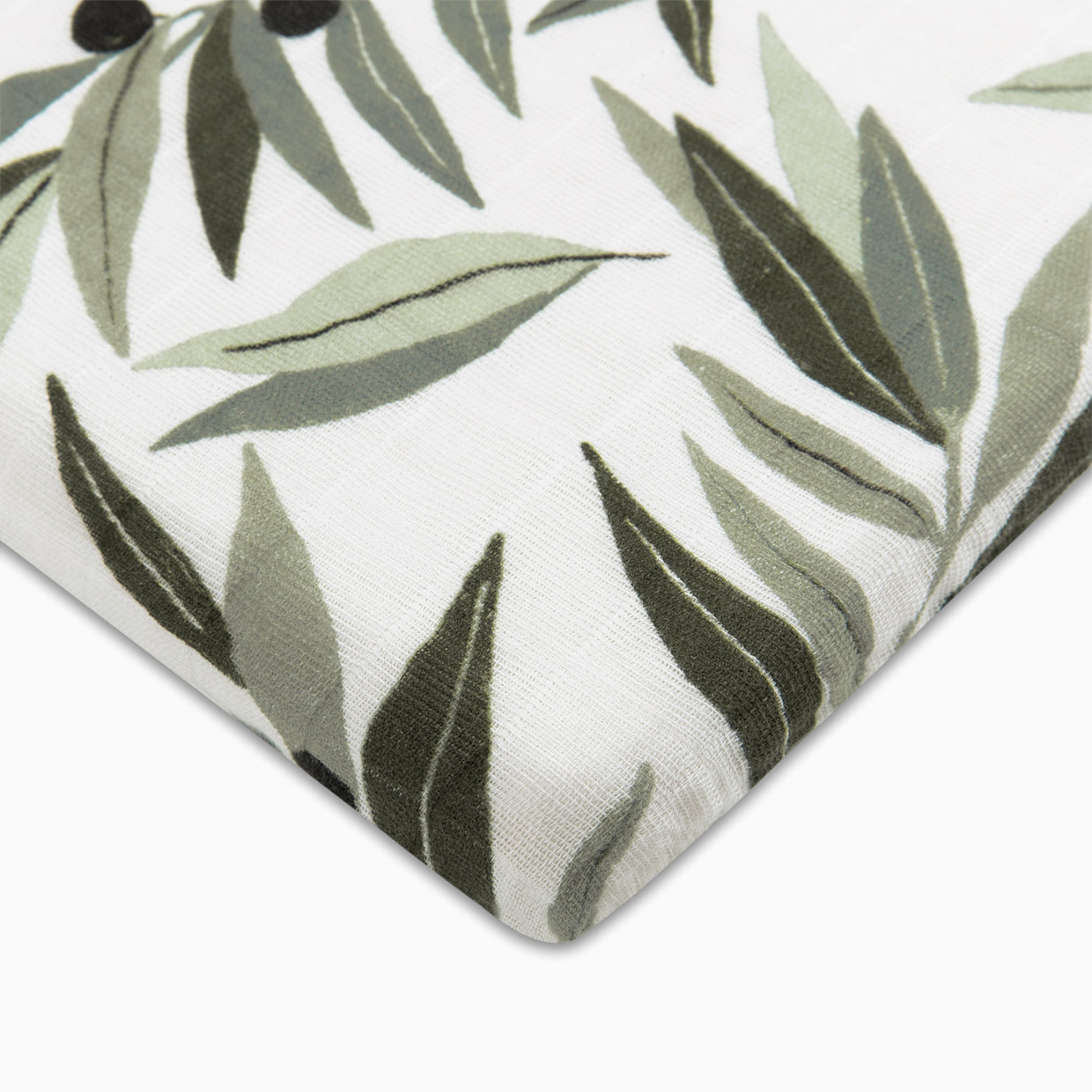 babyletto All-Stages Bassinet Sheet - Olive Branches.