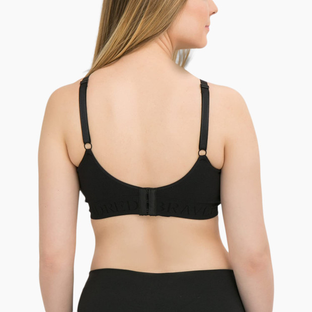 Kindred Bravely Simply Sublime Seamless Nursing Bra For Breastfeeding - Black, X-Large-Busty.
