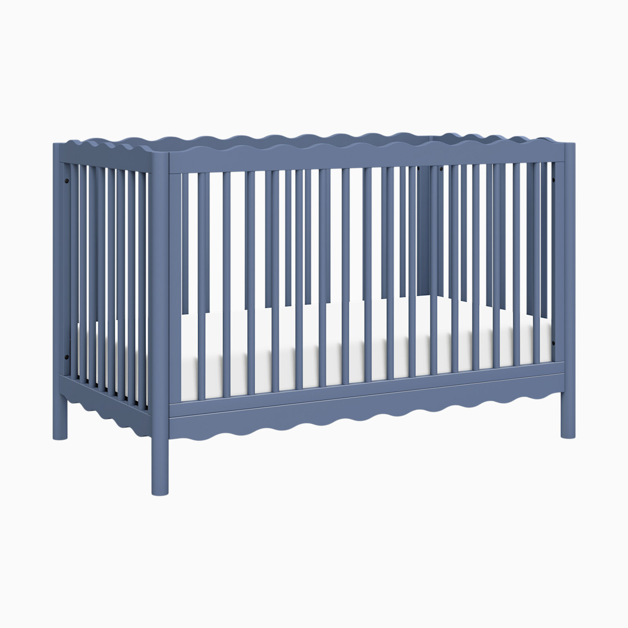 babyletto Swell 4-in-1 Convertible Crib with Conversion Kit - Cove Blue.