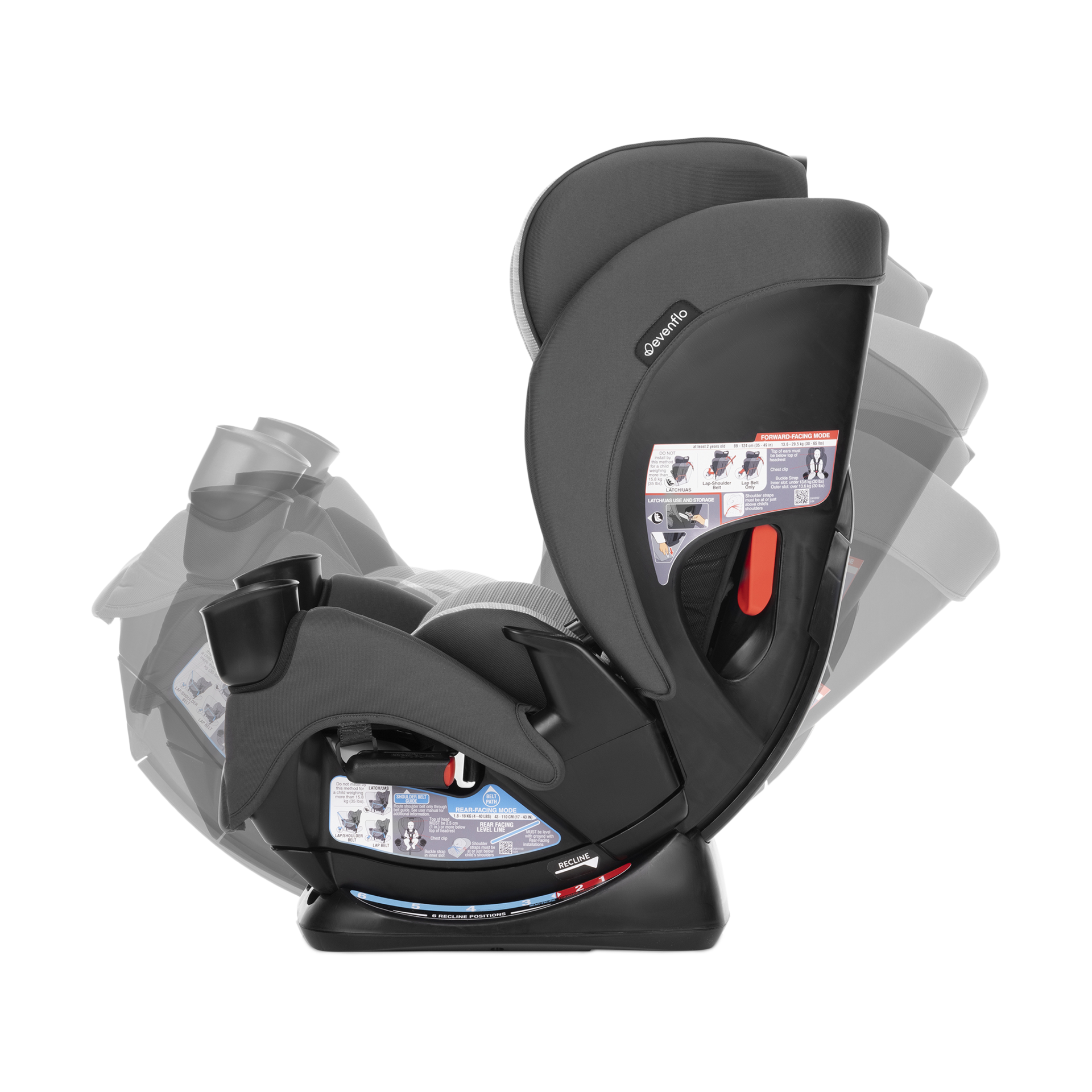 Evenflo All4Stages Slim+ 4-in-1 Convertible Car Seat.