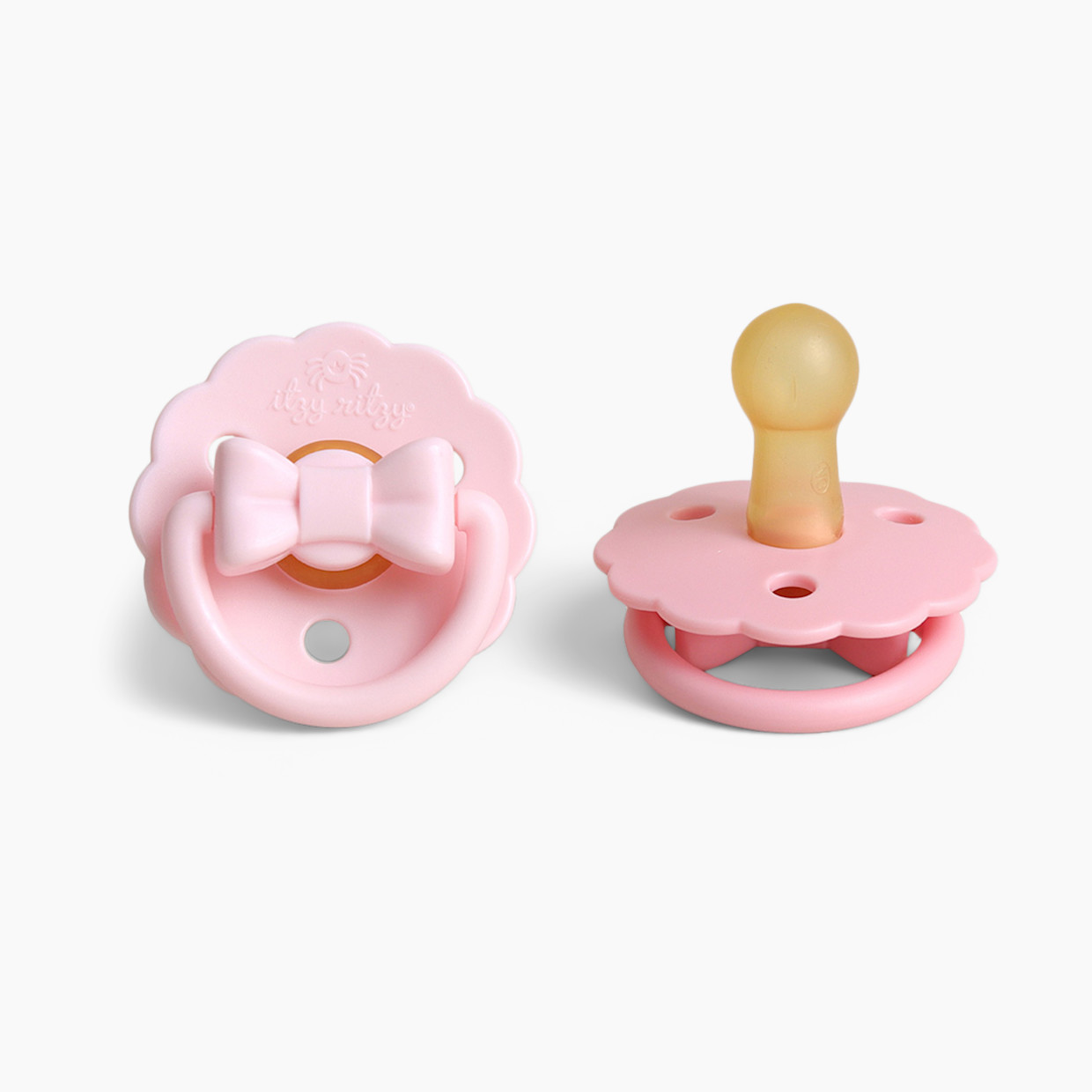 Itzy Ritzy Itzy Soother Natural Rubber Pacifier - Bow, 6-18.