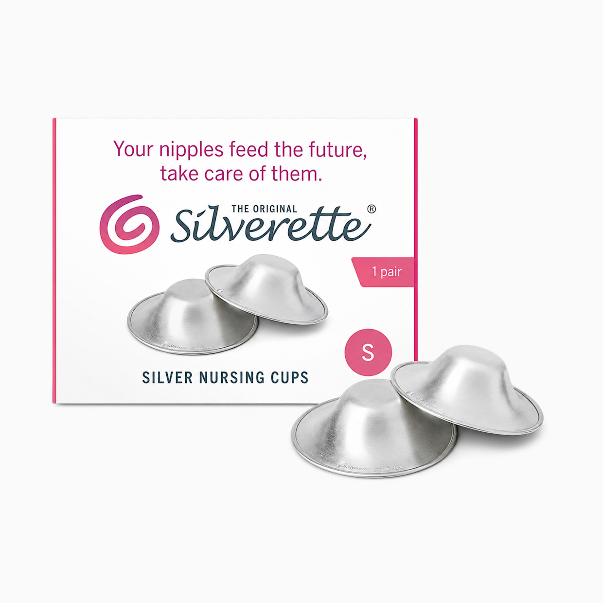 Silverette Silver Nursing Cups - Small.