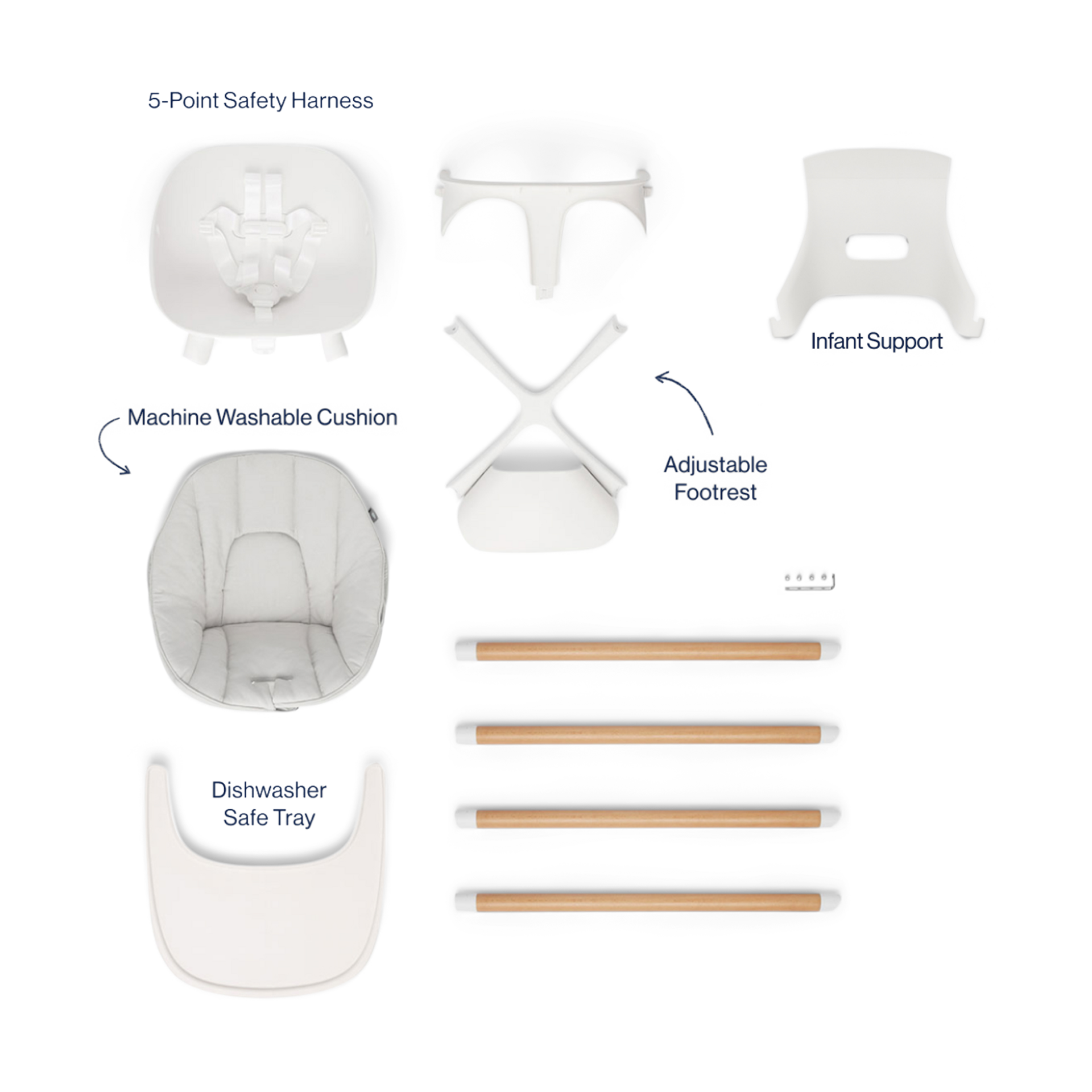 Lalo High Chair + Infant Kit.