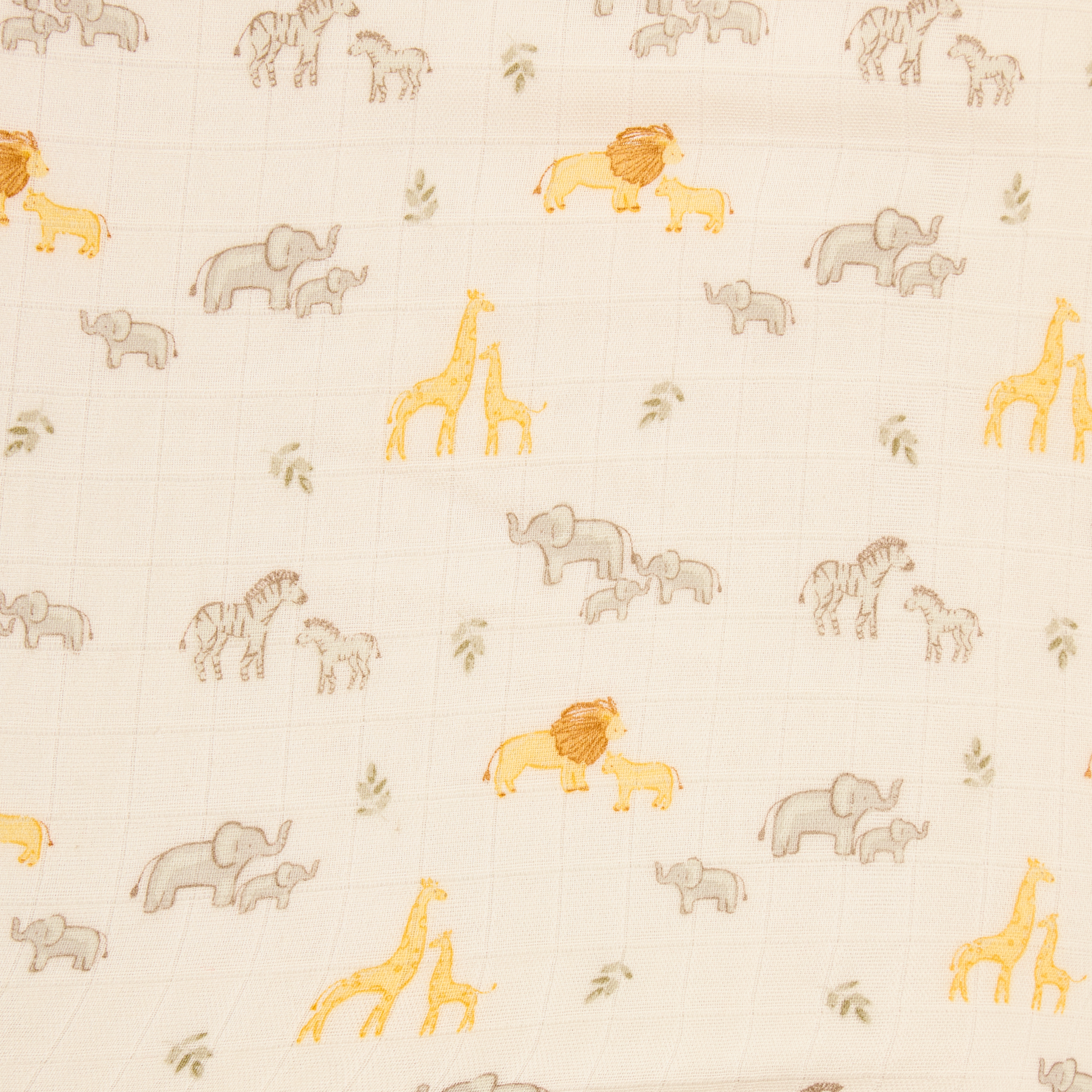 Tiny Kind Organic Cotton Muslin Sheet and Blanket Set - Safari Adventure.