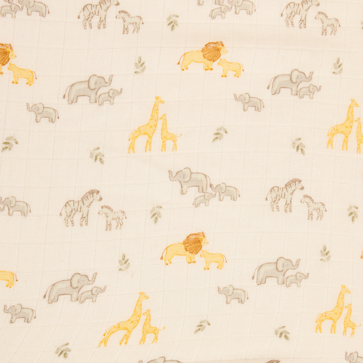 Tiny Kind Organic Cotton Muslin Sheet and Blanket Set - Safari Adventure.