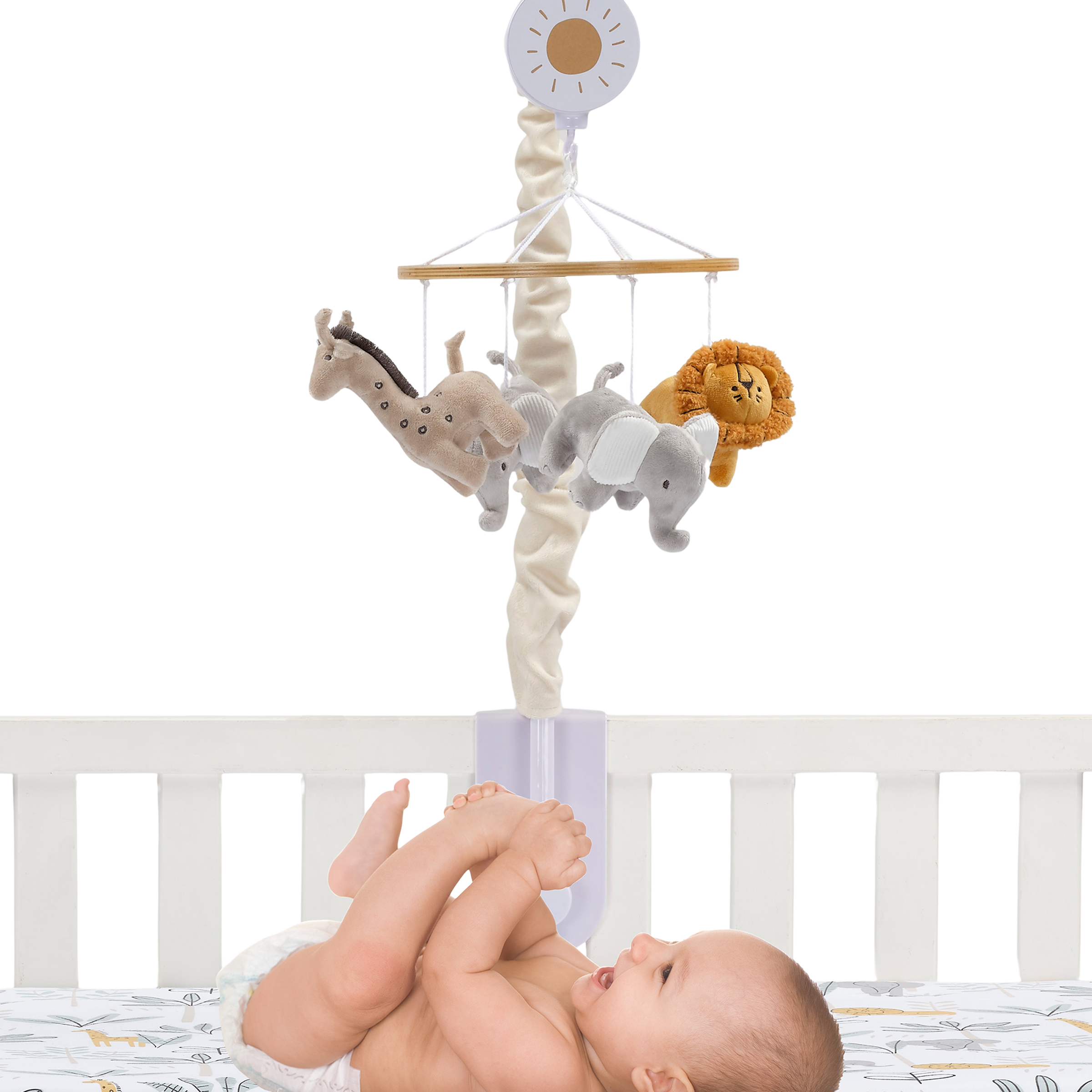 Lambs & Ivy Musical Baby Crib Mobile - Jungle Adventure.