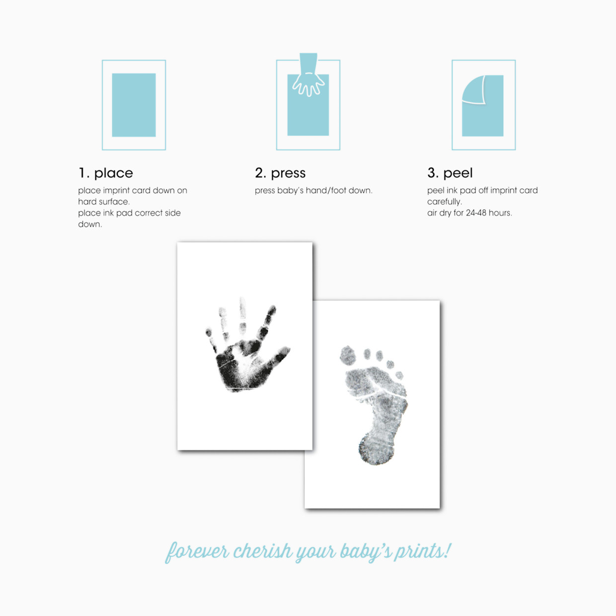 Pearhead Clean Touch Handprint and Footprint Ink Pad Set.
