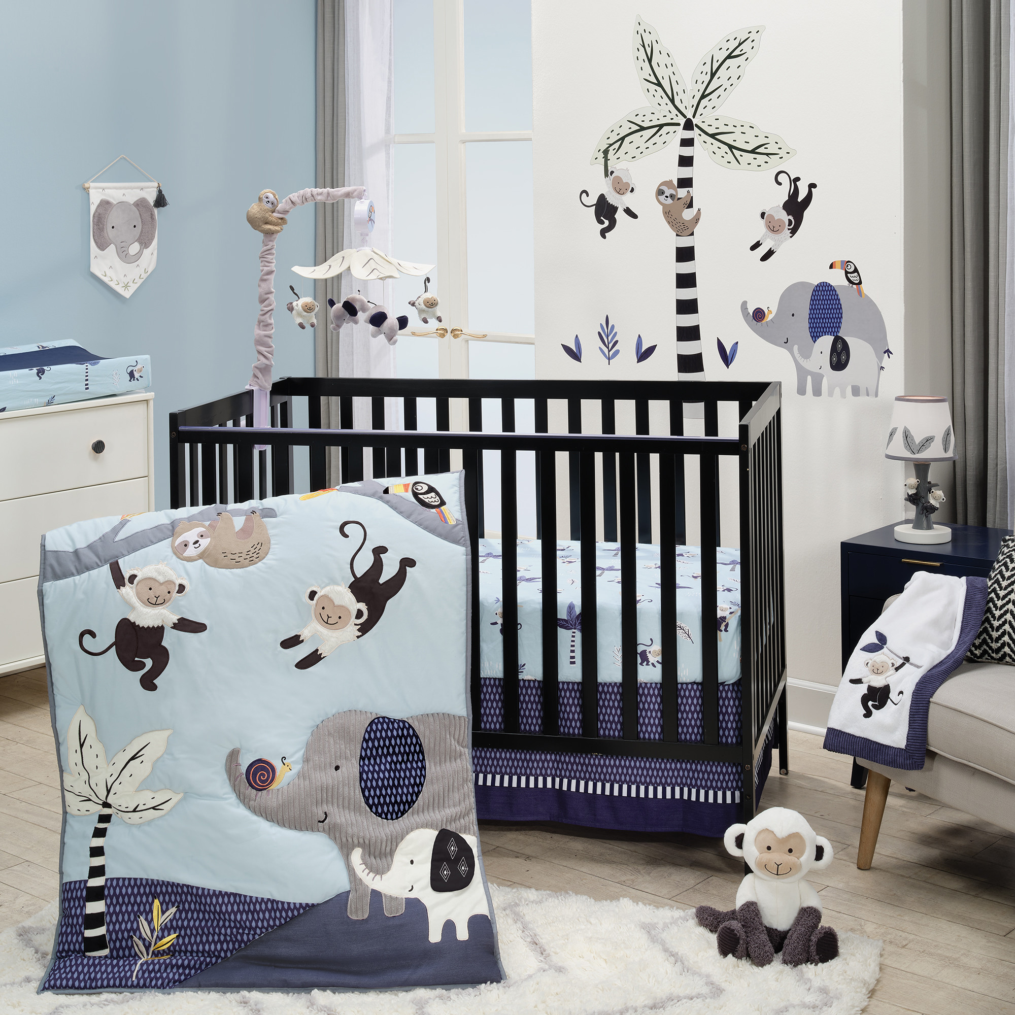 Lambs Ivy 3 Piece Crib Bedding Set Jungle Party Babylist Shop