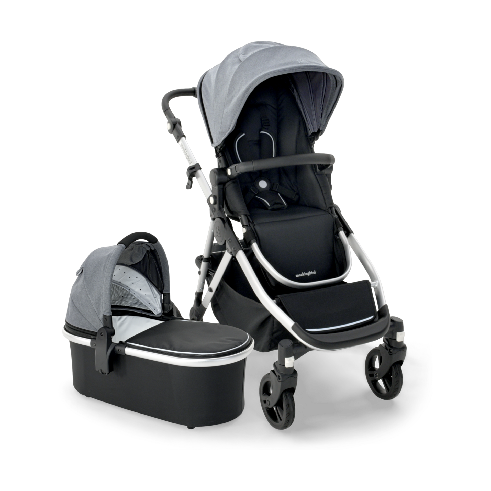 Thumbnail of Heather Grey Canopy With Black Leather