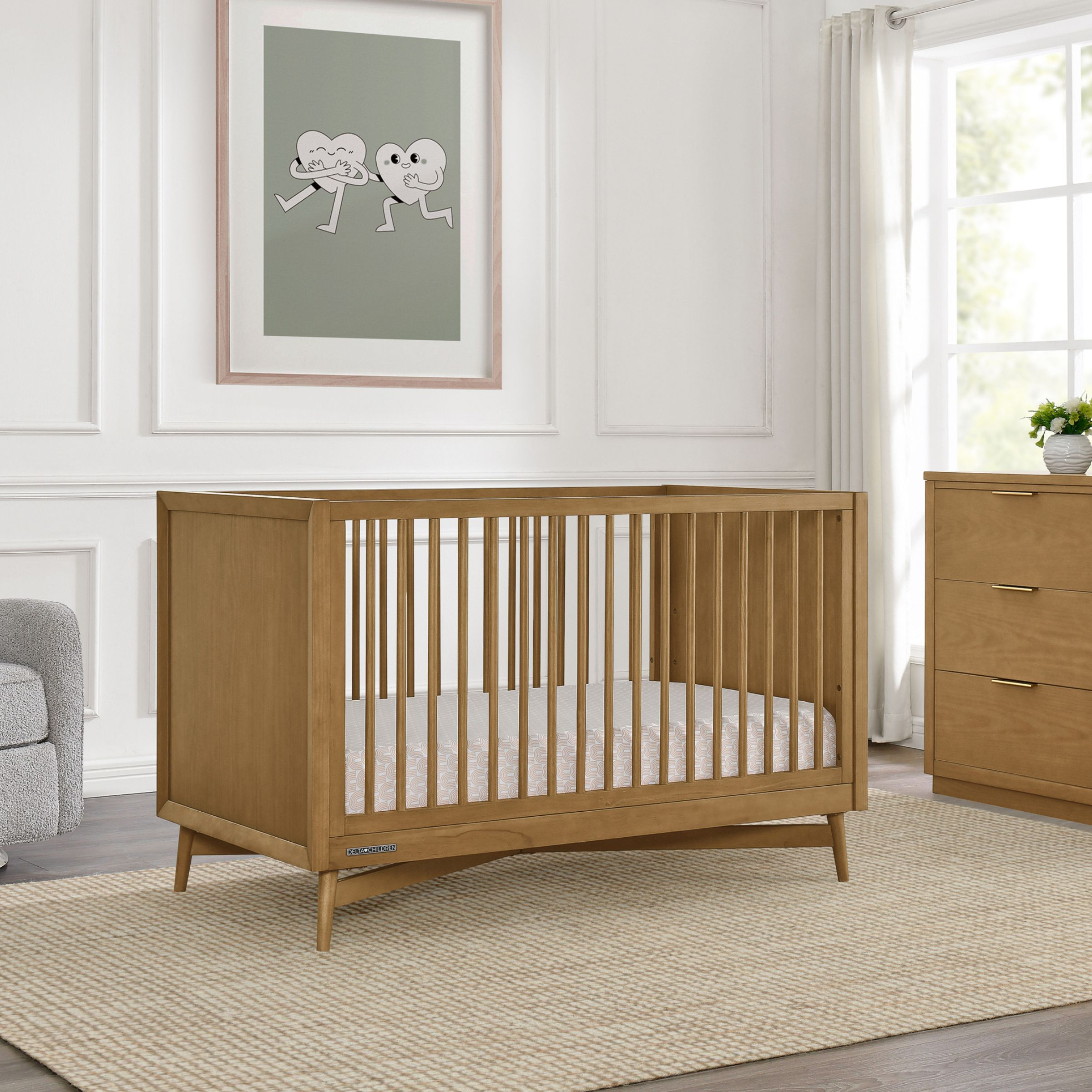 Delta Children Dylan 4-in-1 Convertible Crib - Acorn.