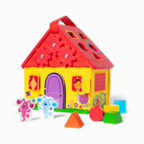 Melissa & Doug Blue's Clues & You! Wooden Take-Along House Shape Sorter Activity Play Set (8 Pieces)