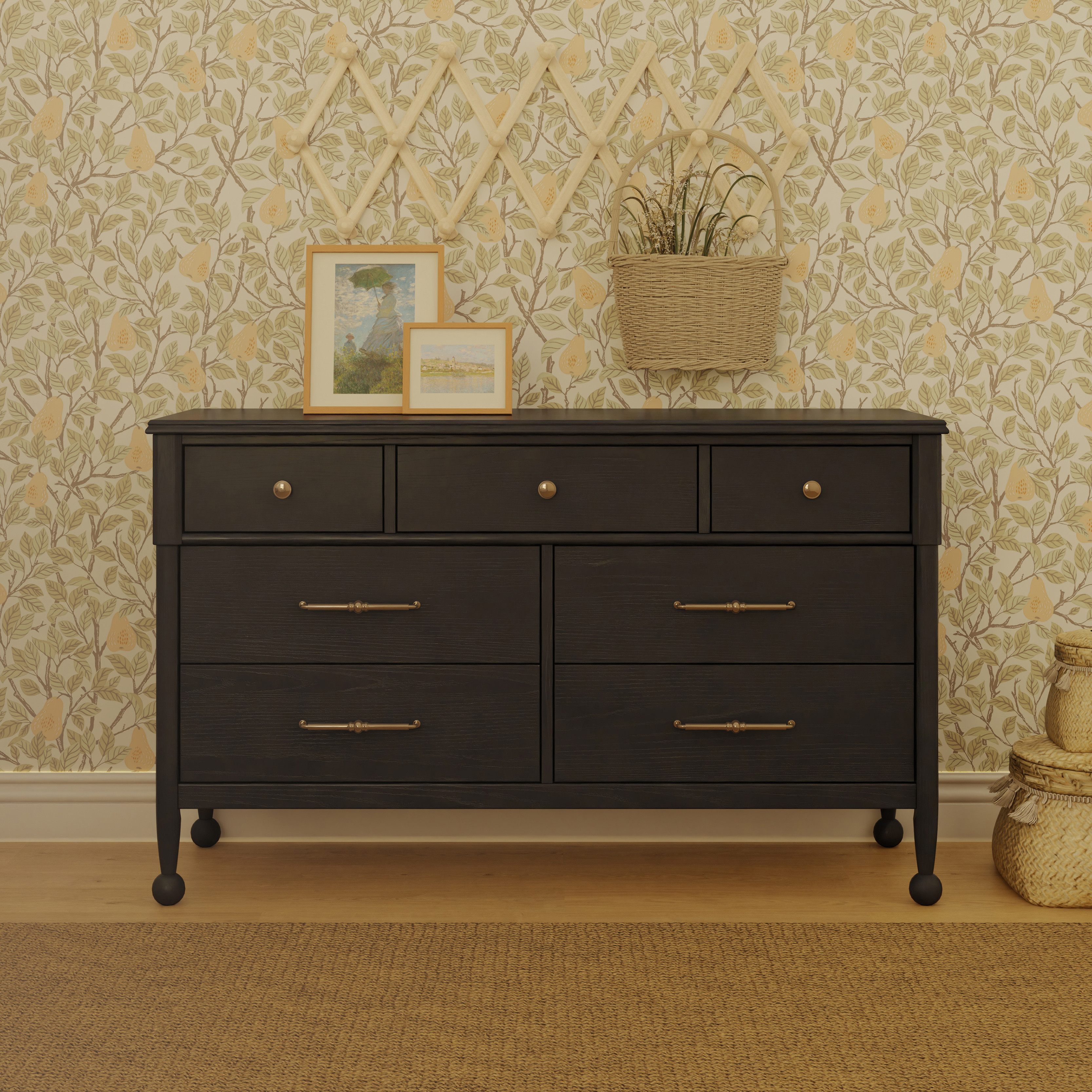 Namesake Alouette 7-Drawer Wide Assembled Dresser - Archival Black.
