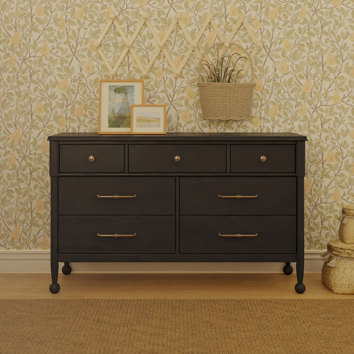 Namesake Alouette 7-Drawer Wide Assembled Dresser - Archival Black.