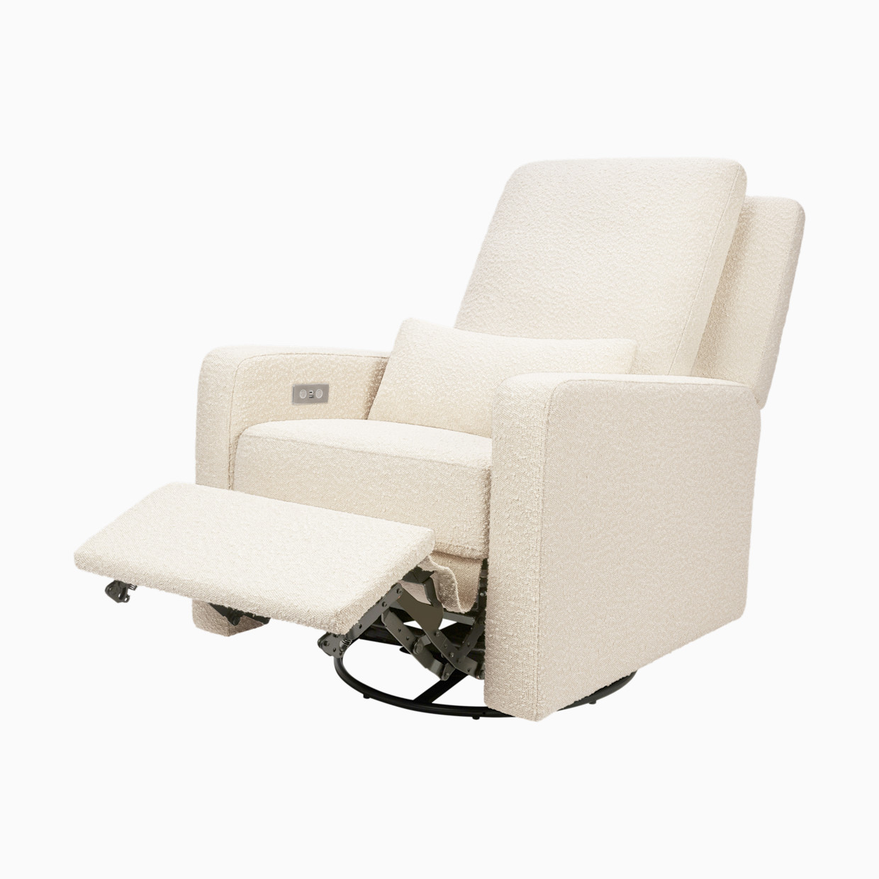 babyletto Sigi Electronic Recliner and Swivel Glider - Performance Ivory Boucle.