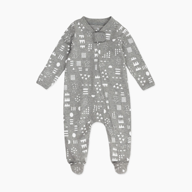 Honest Baby Clothing Sleep & Play - Organic Cotton - Pattern Play Gray Heather, 3-6 M.
