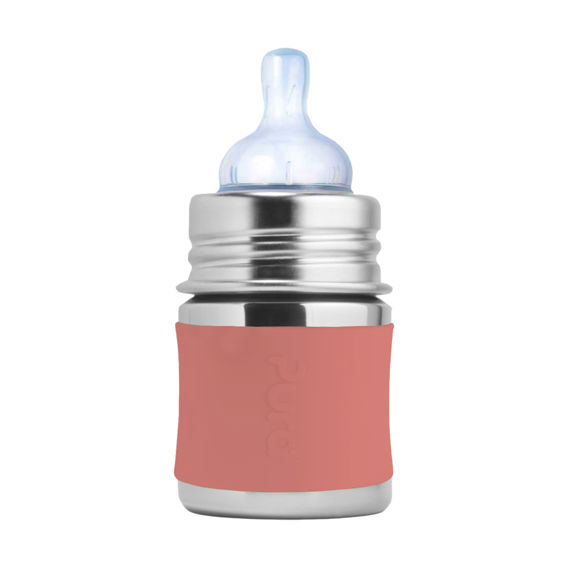 Pura Stainless Steel Baby Bottle - Rose, 5oz.