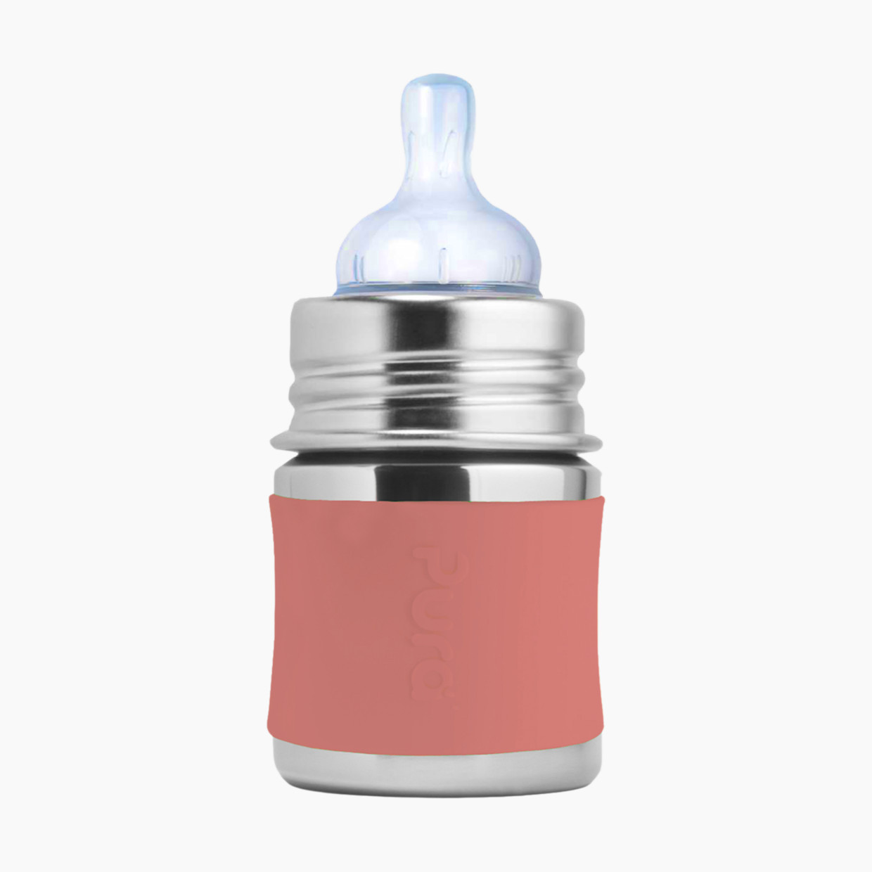 Pura Stainless Steel Baby Bottle - Rose, 5oz.