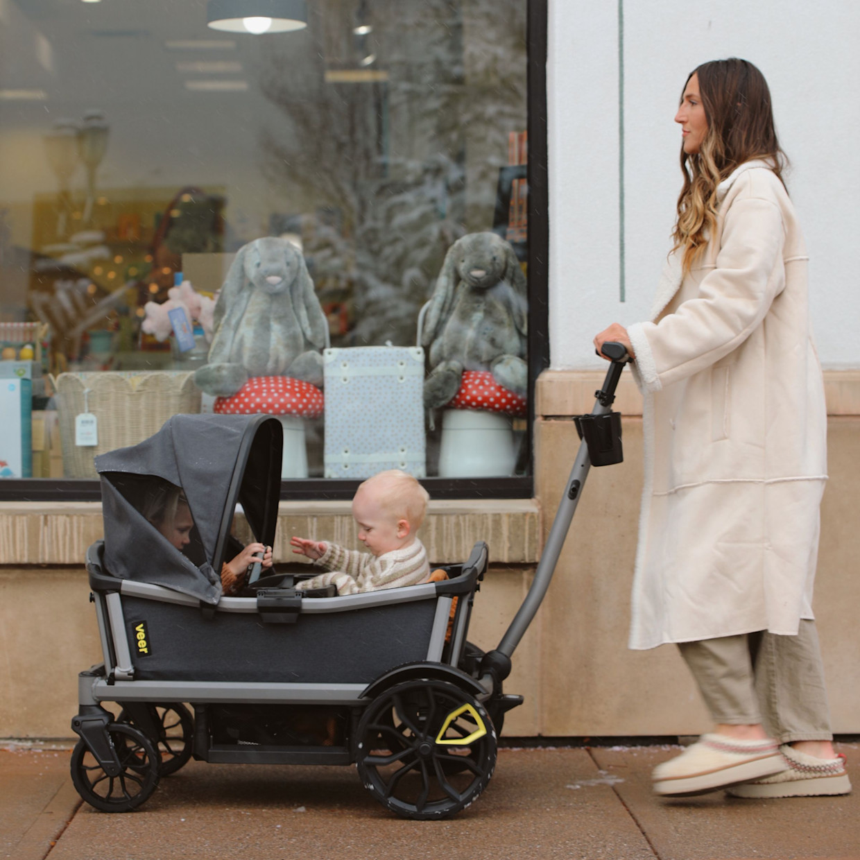 Veer Cruiser Wagon Retractable Canopy XL - Green Jasper.