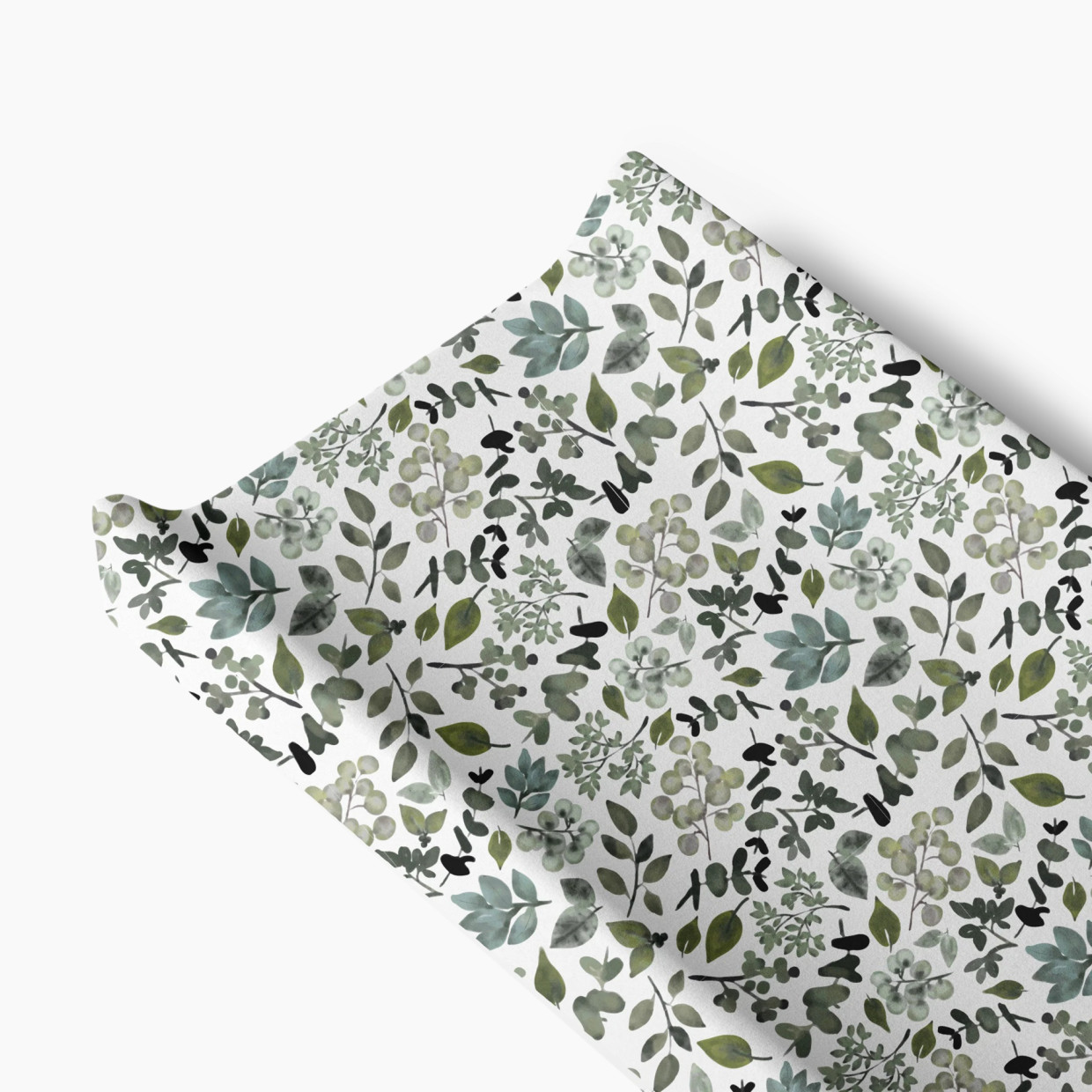 Norani Changing Pad Cover - Green Leaves.