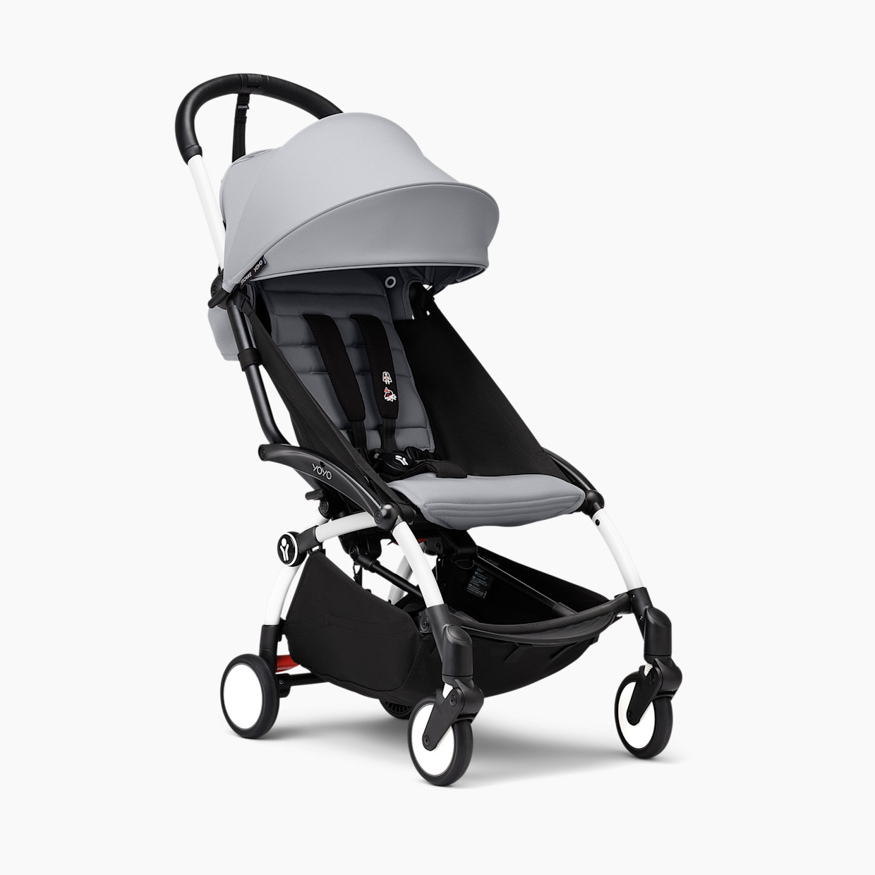 Stokke YOYO³ stroller from 6 months - White Frame/Stone Color Pack.