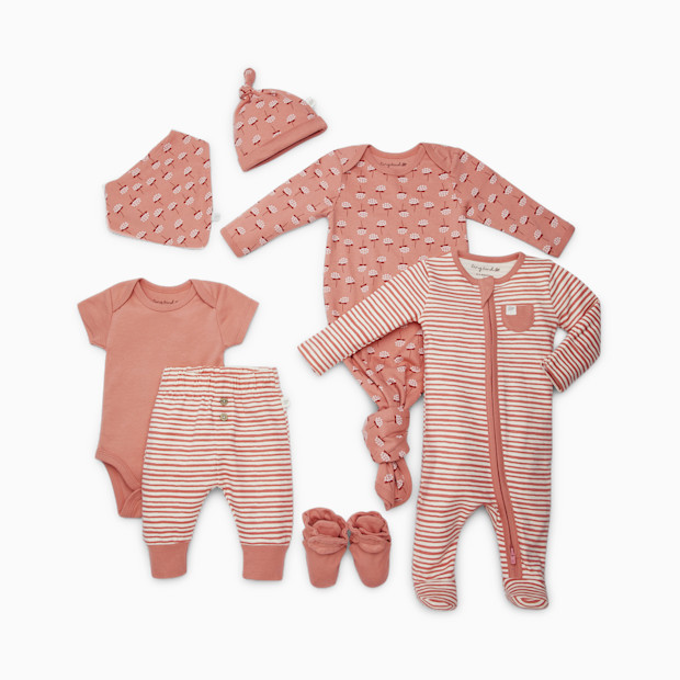 Tiny Kind Head to Toe 7 Piece Set - Floral Bunch, 0-3 M.