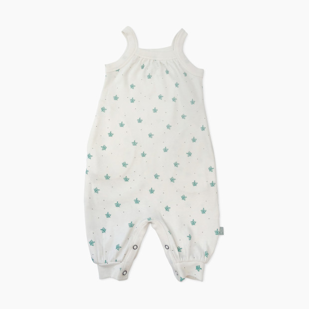 Finn + Emma Organic Cotton Jumpsuit - Dotted Leaves, 0-6 Months.