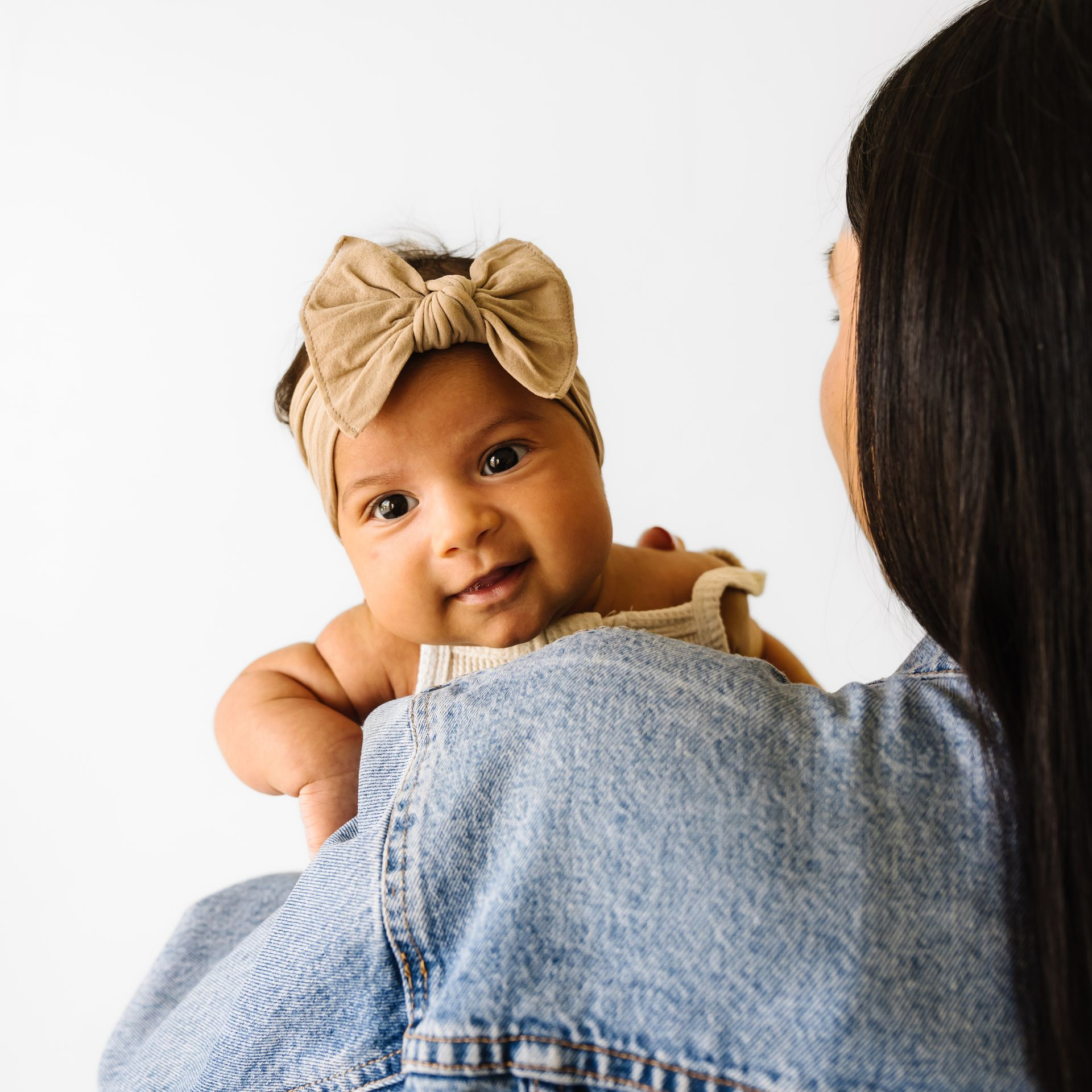 Baby Bling Classic Knot Headband Set (3 pack) - Rose Gold, Oak, And Ivory.